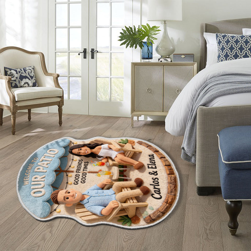 The Patio Bar Doormat - Custom From Photo - Personalized Backyard Non-Slip Tufted Rug