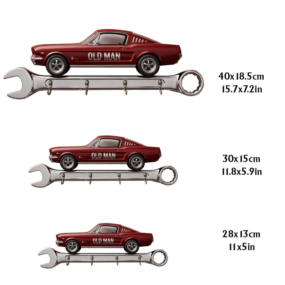Custom Key Rack For His Garage - Personalized Car Lover Custom Shaped Hanging Rack