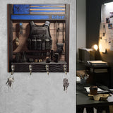 Proud To Be A Police Officer - Personalized Police Officer Custom Shaped Key Rack