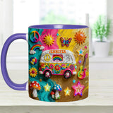 Hippie Souls - Personalized Hippie Accent Mug & Coaster