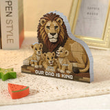 Our Dad Is King Lion - Personalized Father Shaped Building Blocks