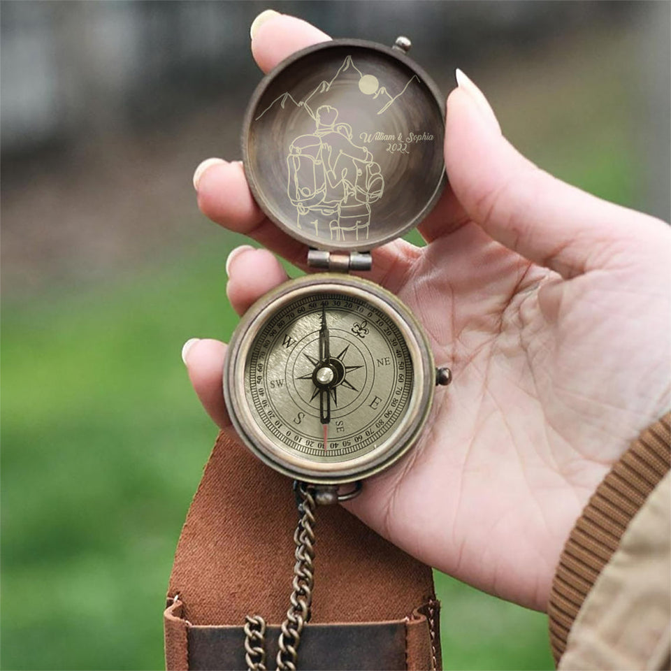 Hiking Partners For Life - Personalized Hiking Compass
