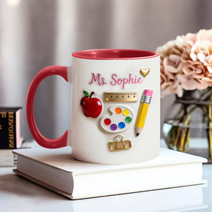 Teach With Love - Personalized Teacher Accent Mug