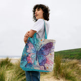 Colorful Butterfies - Personalized Butterfly Quilted Tote Bag