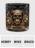 Skull Gothic Favorite Spirit Is Whiskey - Personalized Skull Whiskey Glass
