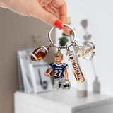 Kids Sports - Personalized Kid Premium Keychain With Charms
