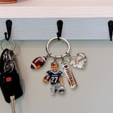 Kids Sports - Personalized Kid Premium Keychain With Charms