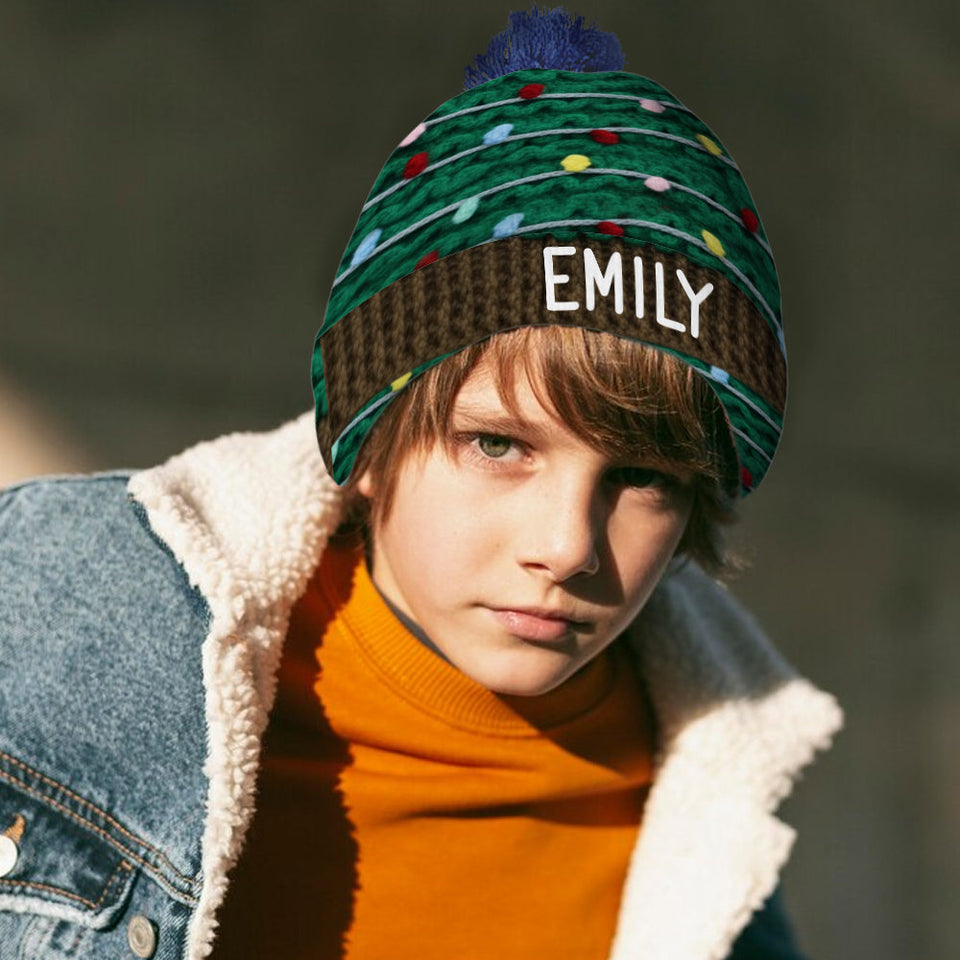 Cute Christmas Tree - Personalized Family Beanie Hat