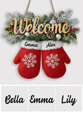 Welcome To Our Home - Personalized Couple Custom Shaped Wood Sign
