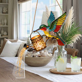 Garden Decor, Gift For Hummingbird Lovers - Personalized Hummingbird LED Light Acrylic Sign