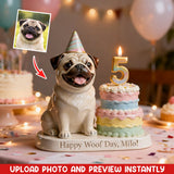 Pet Birthday Party - Personalized Dog Custom Shaped Acrylic Plaque