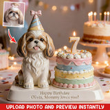 Pet Birthday Party - Personalized Dog Custom Shaped Acrylic Plaque