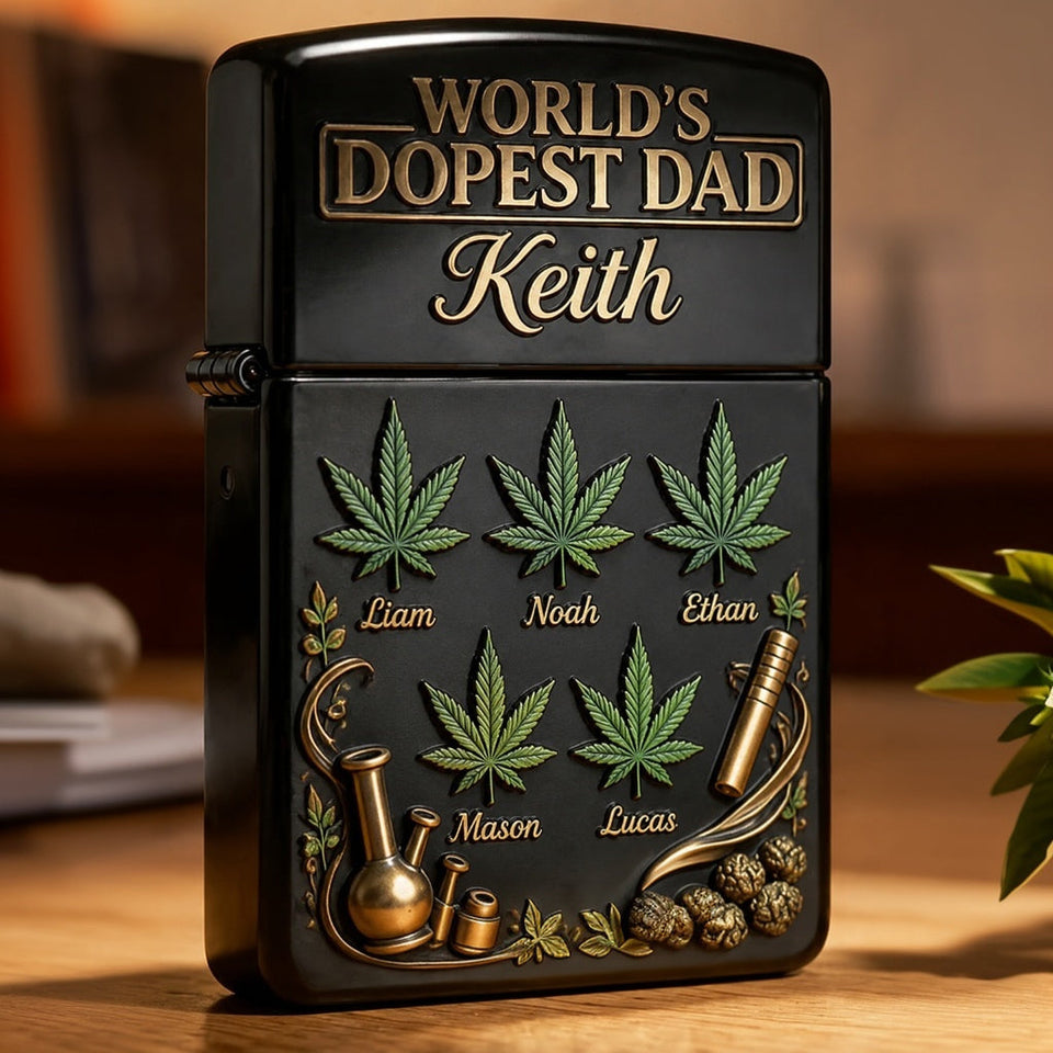 World's Dopest Dad - Personalized Weed Lighter
