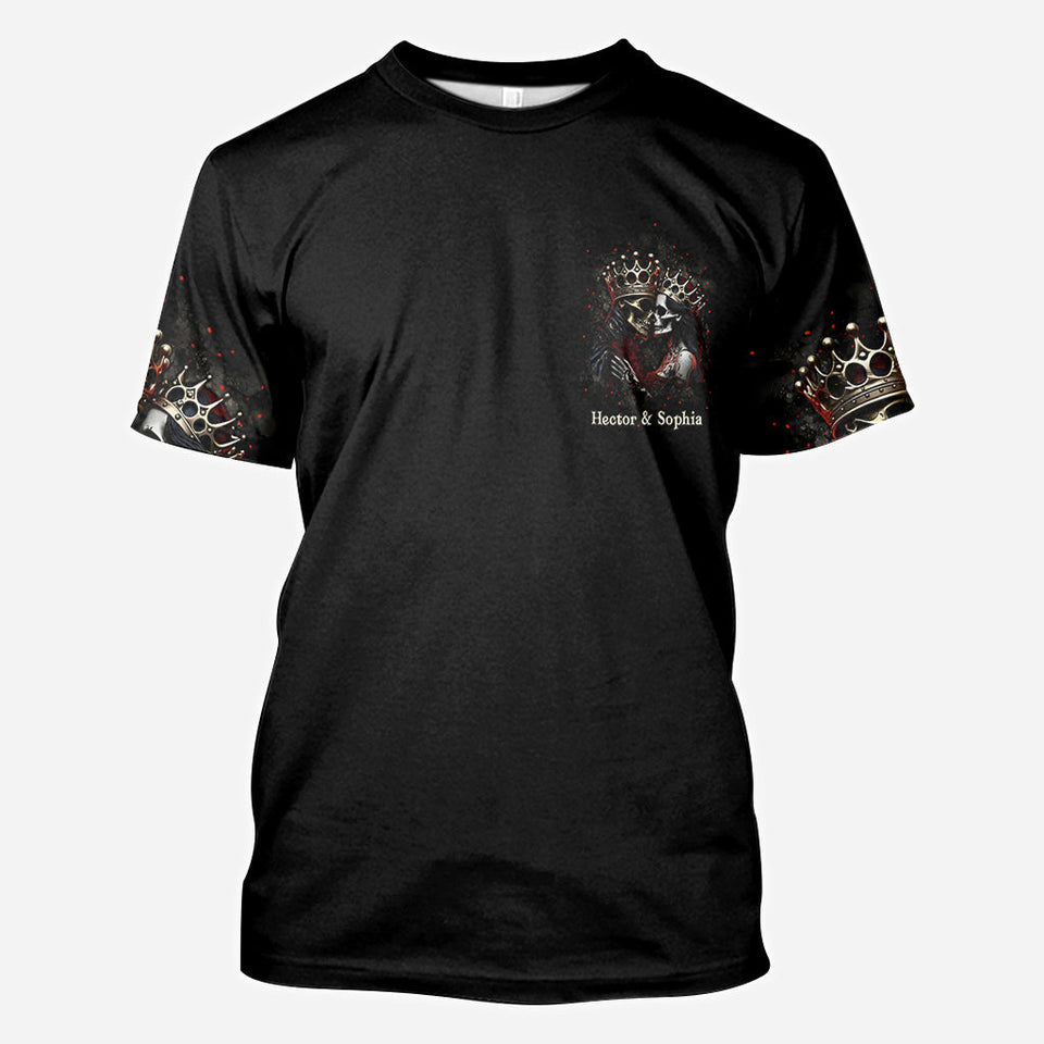 Till Death Do Us Part - Personalized Couple All Over Shirt