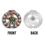 Celebrate 4th Of July - Personalized Family 3D Embossed Enamel Pin