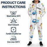 Kid Drawing Arts - Personalized Kid Hooded Jumpsuit