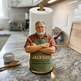 The Grillfather - Personalized Grilling Paper Towel Stand