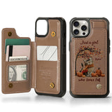 Just a Girl Who Loves Fall - Personalized Cat Wallet Phone Case