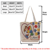 Autism Letter - Personalized Autism Awareness Quilted Tote Bag