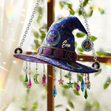 Magical Hat - Personalized Witch Window Hanging Suncatcher Ornament