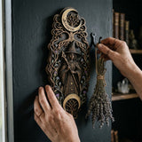 Enchanted Witch Moon Wall Decor - Personalized Witch 2 Layered Wood Sign / Wood Plaque