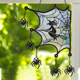 On A Dark Desert Highway Cool Wind In My Hair - Personalized Witch Window Hanging Suncatcher With Charms