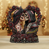 Sugar Skull Till Death Do Us Apart - Personalized Skull Custom Shaped Acrylic Plaque