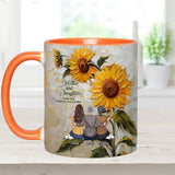 Mother And Daughters Forever Linked Together - Personalized Mother Accent Mug