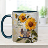 Mother And Daughters Forever Linked Together - Personalized Mother Accent Mug