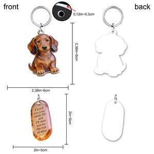 Custom Any Photo - Personalized Dog Keychain With Charms