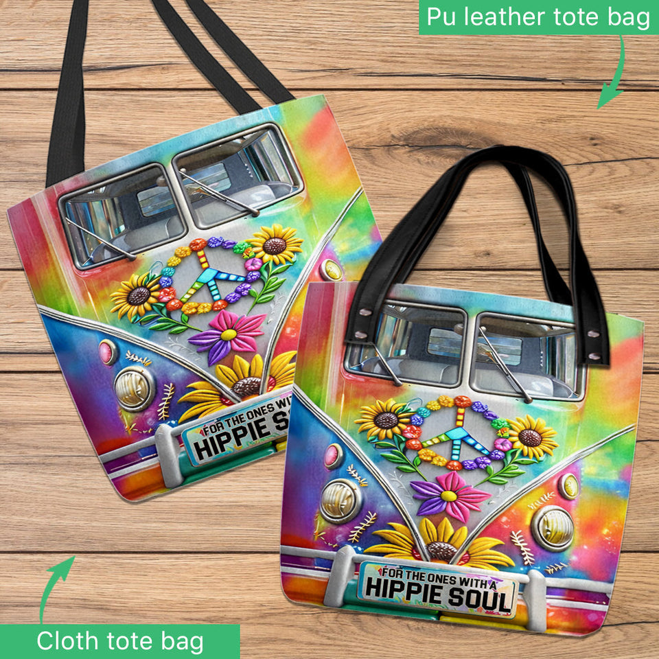 Hippie Style, Hippie Van - Personalized Hippie Tote Bag