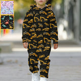 Construction Truck - Personalized Kid Kid Hoodie & Kid Jogger Sweatpants