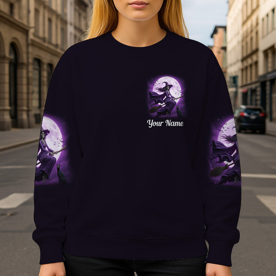 A Wee Bit Wicked - Personalized Witch All Over Shirt