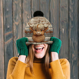 Cute Highland Cow - Personalized Highland Cow Beanie Hat