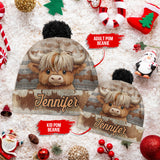 Cute Highland Cow - Personalized Highland Cow Beanie Hat