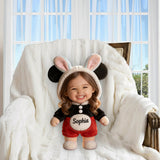 Any Photo Nana's Peeps Gift For Mom, Grandma - Personalized Kid Premium Faux Fur Pillow