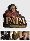 Papa Dad Gift Custom From Photo - Personalized Grandpa Custom Shaped Acrylic Plaque