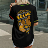 Black Father - Personalized Juneteenth Baseball Jersey