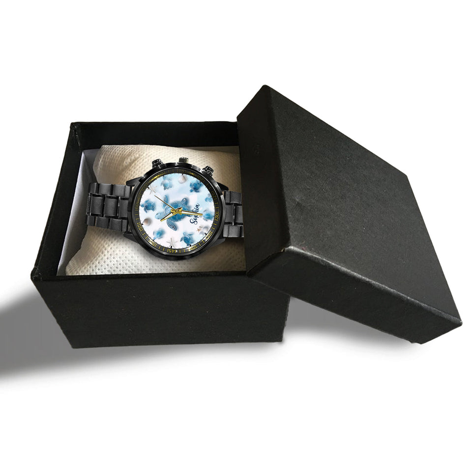 Just A Girl Who Loves Turtles - Personalized Turtle Hand Watch