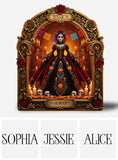 Día de Muertos, Day Of The Death - Personalized Latina Women Custom Shaped Acrylic Plaque