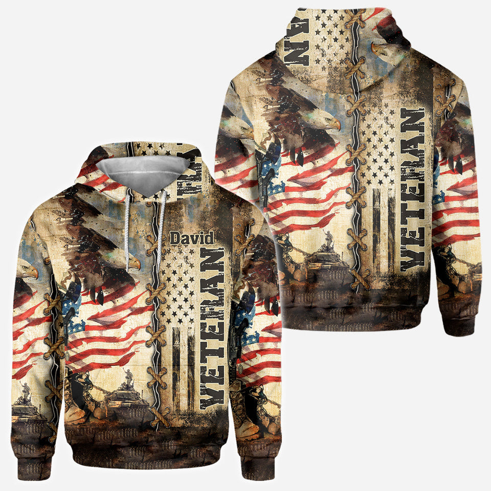 I Am A Veteran - Personalized Veteran All Over Shirt