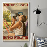 And She Lived Happily Ever After - Personalized Dog Canvas And Poster