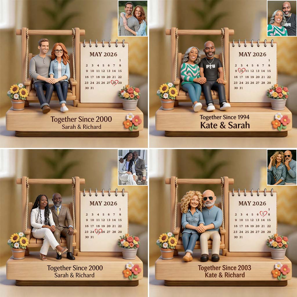 Together Since - Personalized Couple Custom Shaped Wood Plaque