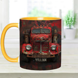Red Truck - Personalized Trucker Accent Mug