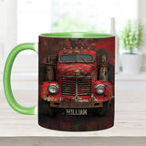 Red Truck - Personalized Trucker Accent Mug