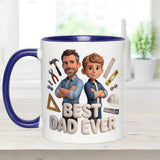 Custom Any Photo - Personalized Father Accent Mug & Coaster