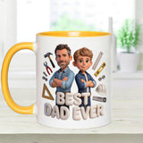 Custom Any Photo - Personalized Father Accent Mug & Coaster