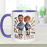 Custom Any Photo - Personalized Father Accent Mug & Coaster