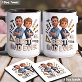 Custom Any Photo - Personalized Father Accent Mug & Coaster