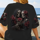 Till Death Do Us Part - Personalized Skull All Over Shirt